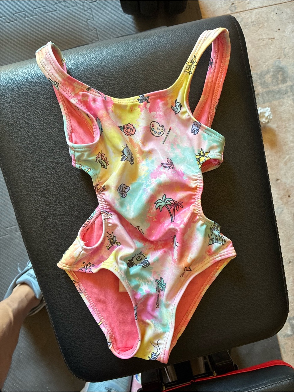 Disney Pink Tropical Print One-Piece Swimsuit